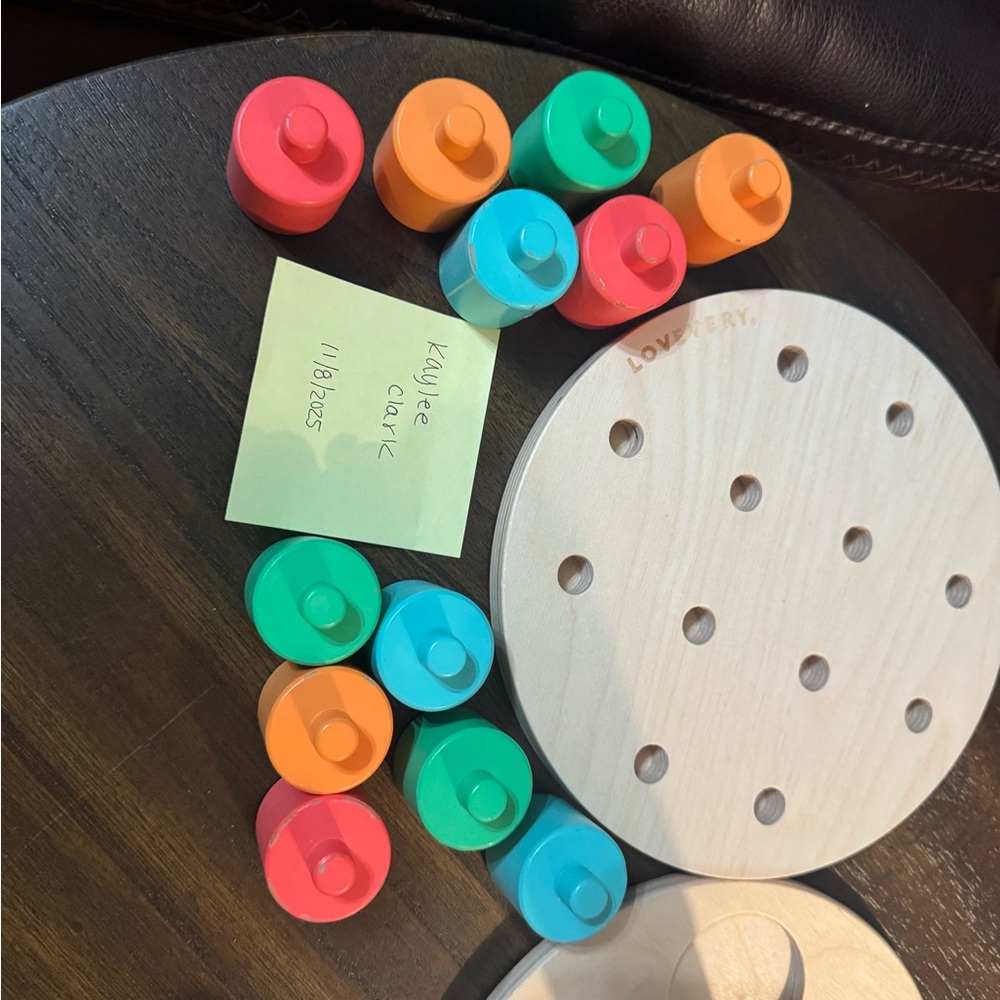 Lovevery Wooden Stacking Pegboard